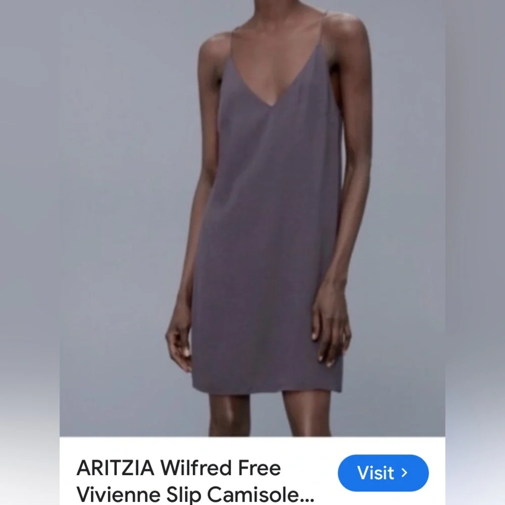 Aritzia Wilfred Free Elegant Taupe Slip Dress! Size Medium - Picture 10 of 17